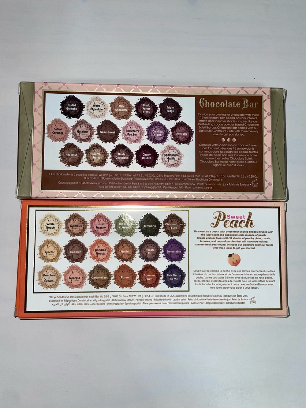 Too Faced Chocolate Bar & Sweet Peach Eyeshadow Palette Bundle + Brush - Picture 2 of 8